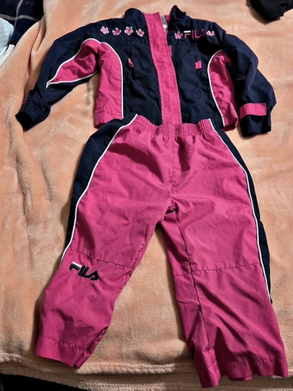 Fila PINK & Navy 2 Piece Track Suit Size 3T